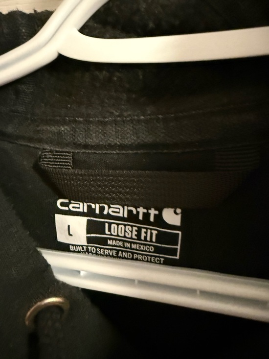 Carhartt Black Loose Fit Hoodie with logo - Picture 2 of 3